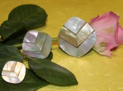Bouton - Nacre cloisonnée 1