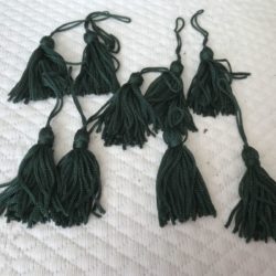 Lot de 9 Flochettes vert sapin.