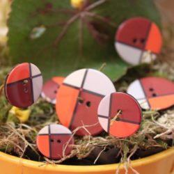 Boutons - Quadricolores : chaudron majoritaire