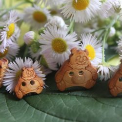 Boutons - Ours en bois