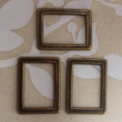 Anneau - Rectangle bronze plat