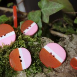 Boutons - Orange blanc rose