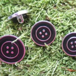 Boutons - Noir plat à 2cercles