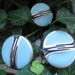 Boutons - Turquoise et jaune