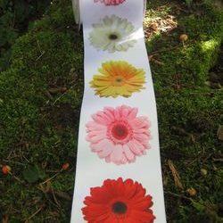 Ruban - Satin large fleuri