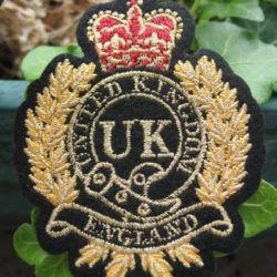 Motif - Blason UK noir et or