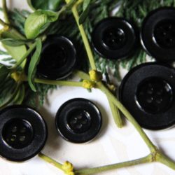 Bouton - Noir satiné et brillant