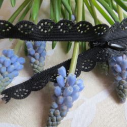 Fermeture dentelle invisible noire