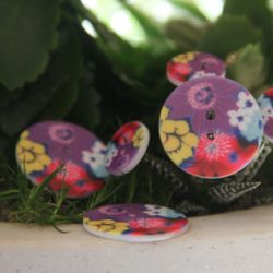 Boutons - Fleurs violettes
