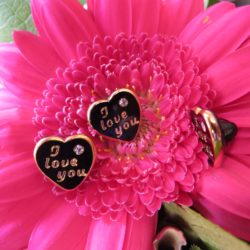 Boutons - "I love you" noir