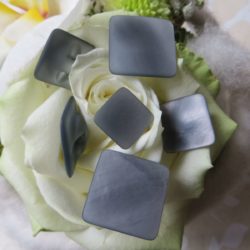 Bouton - Gris, carré plat et mat 