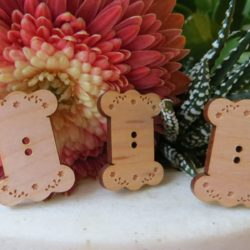 Bouton - Vieille bobine en bois