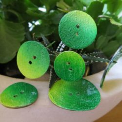 Bouton - Nacre verte brillante