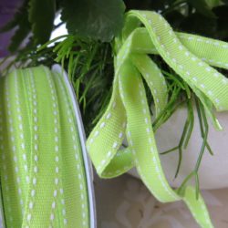 Tresse - Verte surpiquée blanc