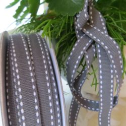 Tresse - Grise surpiquée blanc