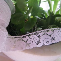 Dentelle - Blanche, fleur et feuille