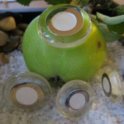 Bouton - Plat, centre façon nacre