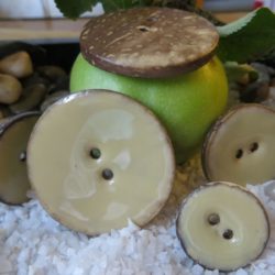 Bouton - Noix de coco en beige