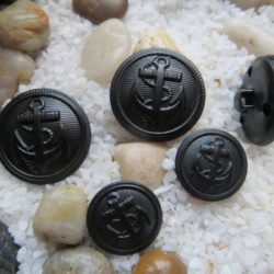 Boutons - Ancres noires métal