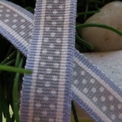 Ruban - A pois bords gris clairs