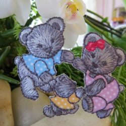 Motif - Famille ours beige grise