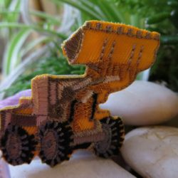 Motif - Bulldozer jaune