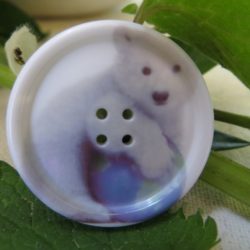 Bouton - Ourson blanc