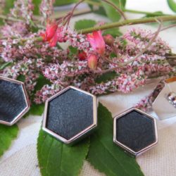 Bouton - Hexagonal noir