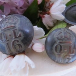 Bouton - "Q.L 16" cuivre foncé, 15mm