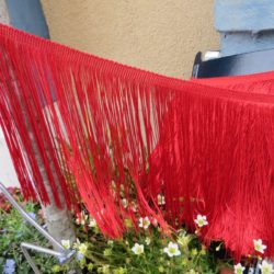 Frange souple rouge de 20cm