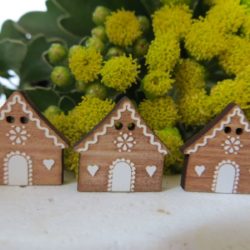 Bouton - Maisonnette à deux coeurs