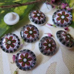 Bouton - Moccelin, fleur verte