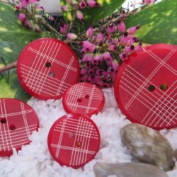 Bouton - Lignes droites sur rouge
