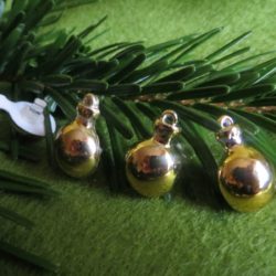 Bouton - Boule de Noël or