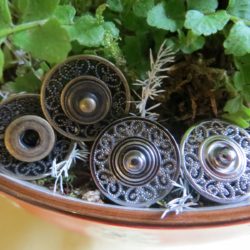 Pressions dentelles - Bronze ou vieil argent en 18mm