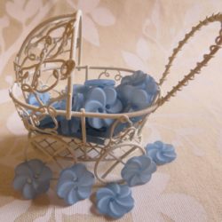 Bouton - Hélice bleue