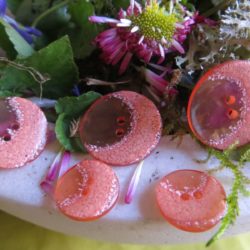 Bouton - Rond avec croissant saumon