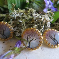 Bouton - Arbre bord couronne dorée