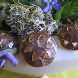 Bouton - Ajouré cloisonné doré