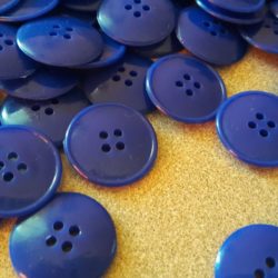 Lot de 25 boutons bleus de 22mm