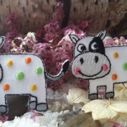 Motif - Vache blanche à pois