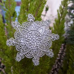 Motif  - Rosace dentelle  grise