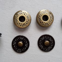 Pression - Ajourée noire et brossée bronze Ø20mm