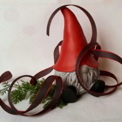 Ruban - Vert foncé/rouge scintillant & bords rouges