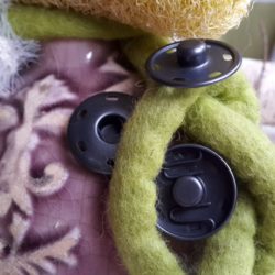 Pression à coudre - Métal noir satiné Ø25mm