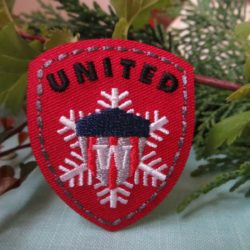 Motif - Blason "UNITED W" rouge fonçé