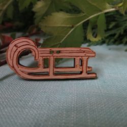 Décor - Luge en bois