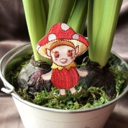 Motif - Lutin en champignon