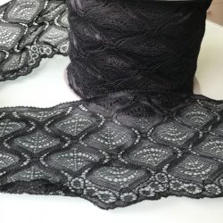 Dentelle - Noire festonnée largeur 95mm