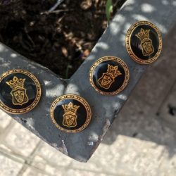 Boutons - Blaser: emblème doré sur marine